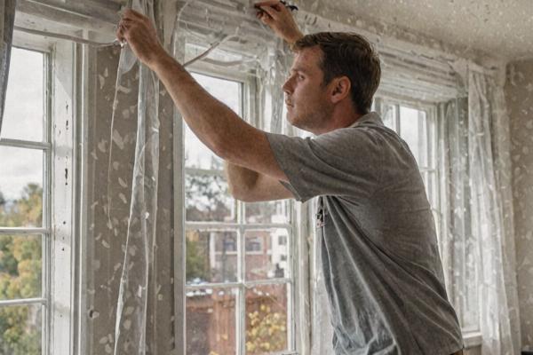 Professional window treatment installation team